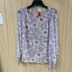 Cabi purple floral top size small